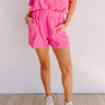 Coastal Bliss High Waist Shorts In Pink Image - 1