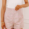 Blossom Boulevard High Waist Shorts In Blush Image - 1