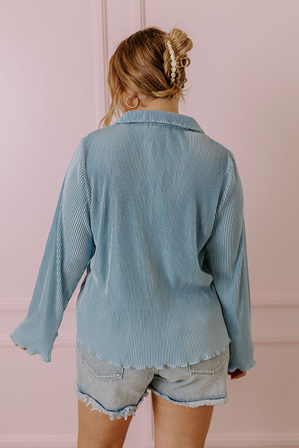 Keen On You Pleated Button Up Image - 4