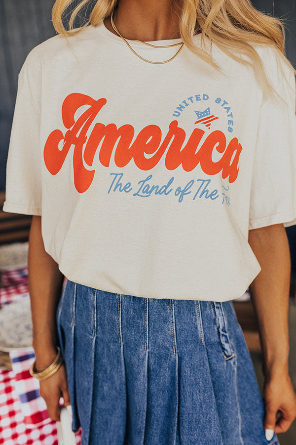 The Land Of The Free Graphic Tee Image - 5