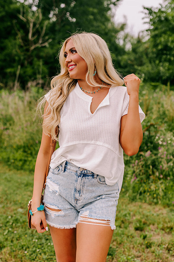 Comfort Show Waffle Knit Top Image - 2