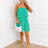 Paris Dreamer Pleated Dress In Emerald Image - 1