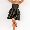 Elite Elegance Mini Dress in Black Image - 1