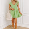 Calm Retreat Babydoll Dress In Lime Image - 1