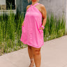 NYC Dreams Mini Dress In Bubblegum Pink Curves Image - 1