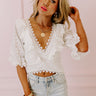 Romantic Story Eyelet Crop Top Image - 1