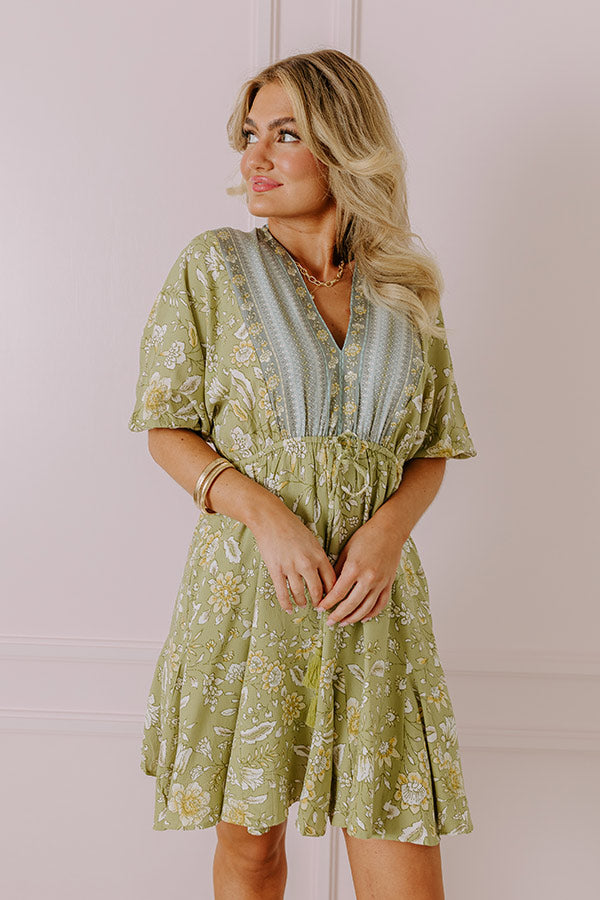 Better Off In Bali Floral Mini Dress Image - 2