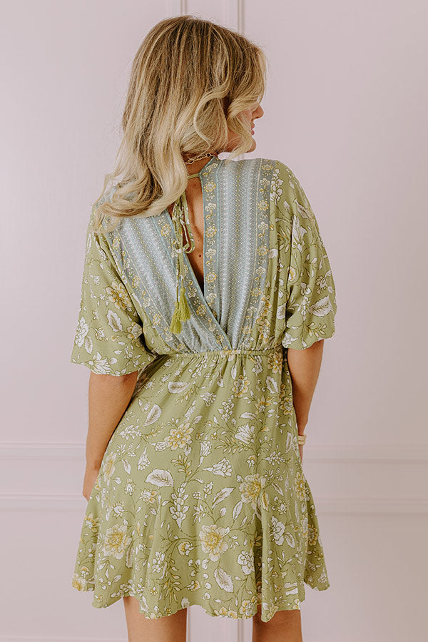 Better Off In Bali Floral Mini Dress Image - 3