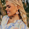 Cue The Coast Earrings in Peach Image - 1