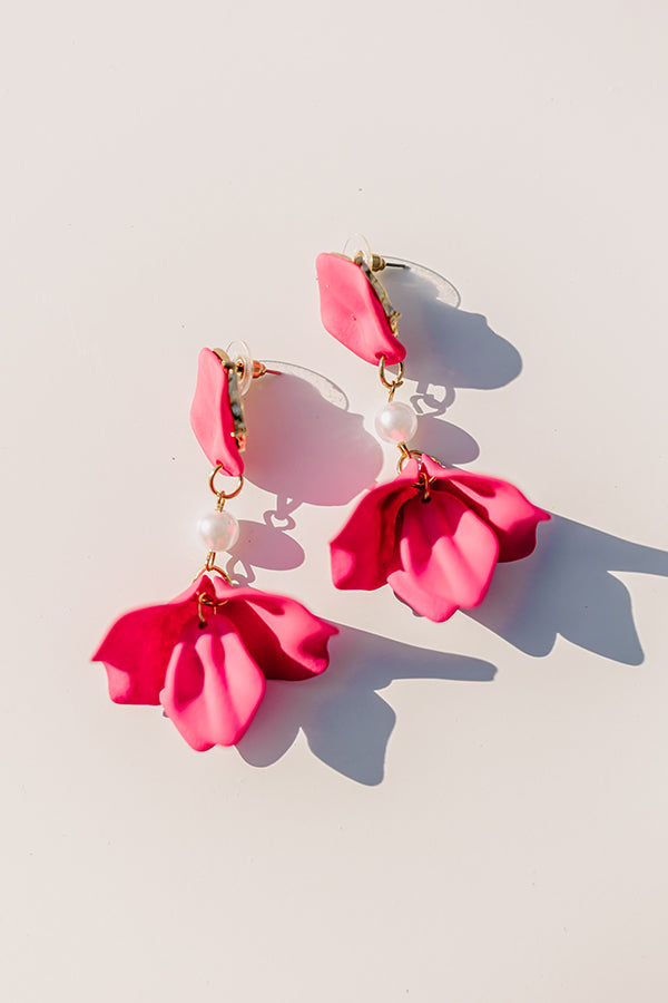 Chic And Sincere Earrings In Fuchsia