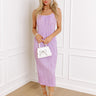 Flirty Frills Pleated Midi In Lavender Image - 1