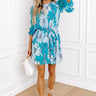 Easily Enchanted Pleated Dress In Turquoise Image - 1