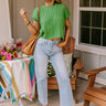 Meet Your Destiny Knit Top In Kelly Green Image - 1