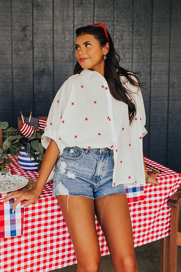 American Anthem Embroidered Button Up