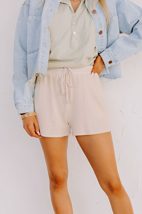 Take A Holiday Shorts In Light Stone