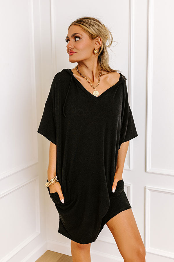 Calm And Centered Shift Dress In Black Image - 2