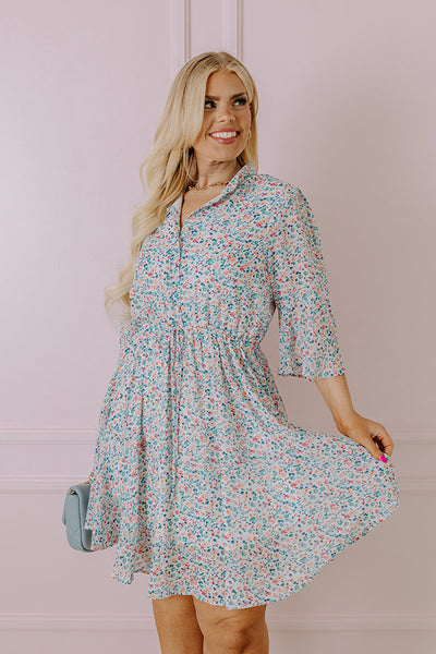Headed Down Memory Lane Dress In Sky Blue Curves • Impressions Online ...