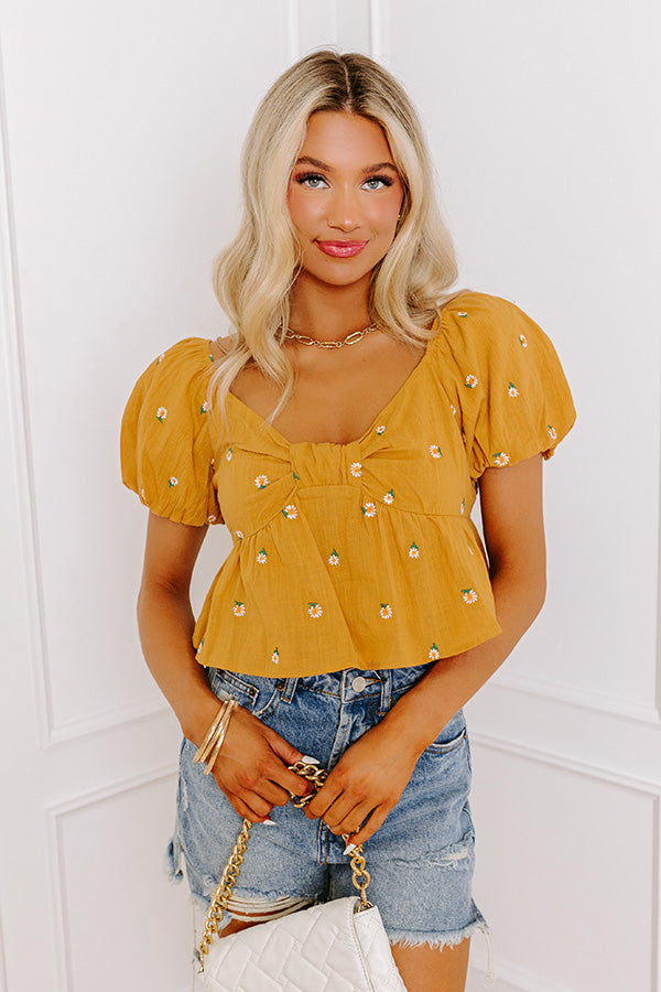 Mango Punch Embroidered Top
