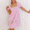 Feeling At Home Embroidered Dress In Violet Image - 1