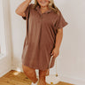Effortless Radiance Shift Dress in Hazelnut Curves Image - 1