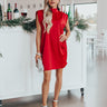 Sweet Charisma Satin Mini Dress in Crimson Image - 1