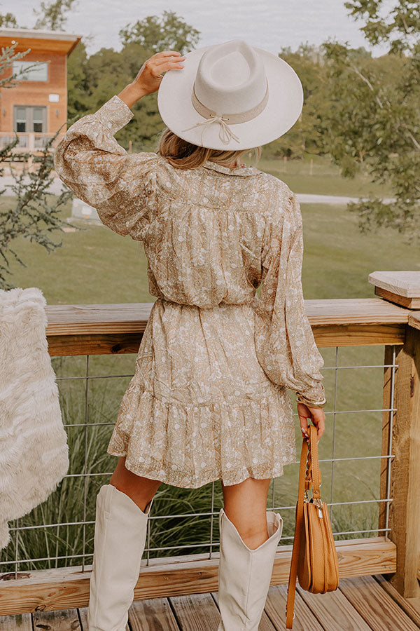 Glamour Galore Paisley Mini Dress Image - 3