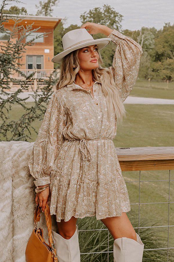 Glamour Galore Paisley Mini Dress Image - 1