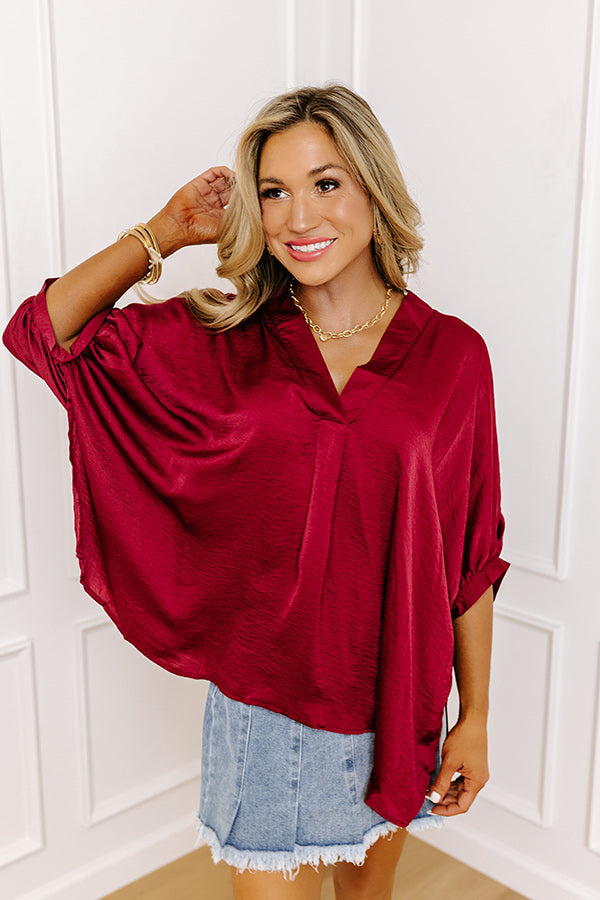 New To Town Shift Top In Wine Image - 4