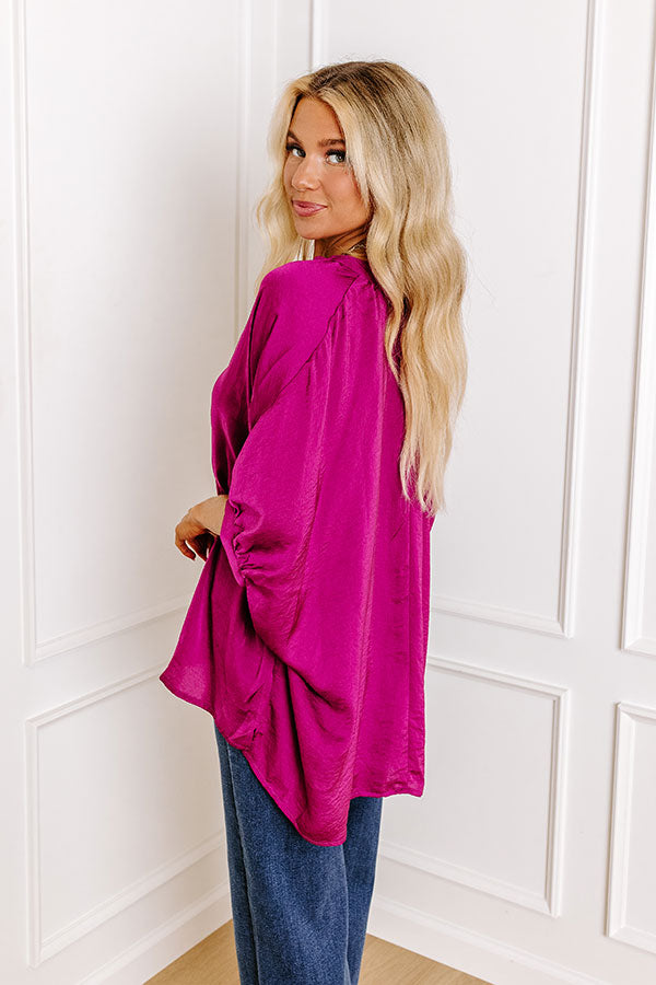 New To Town Shift Top In Berry Image - 3
