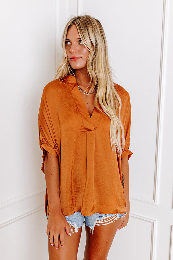 New To Town Shift Top In Camel Image - 1