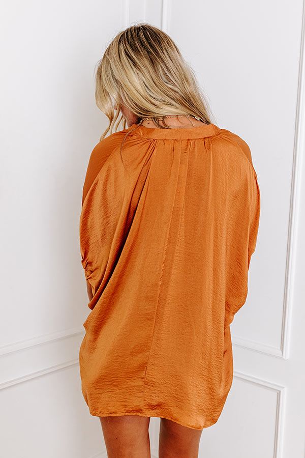 New To Town Shift Top In Camel Image - 3