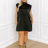 Sweet Charisma Satin Mini Dress in Black Curves Image - 1