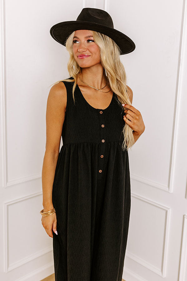 Fall Into Happiness Jumpsuit in Black Image - 2