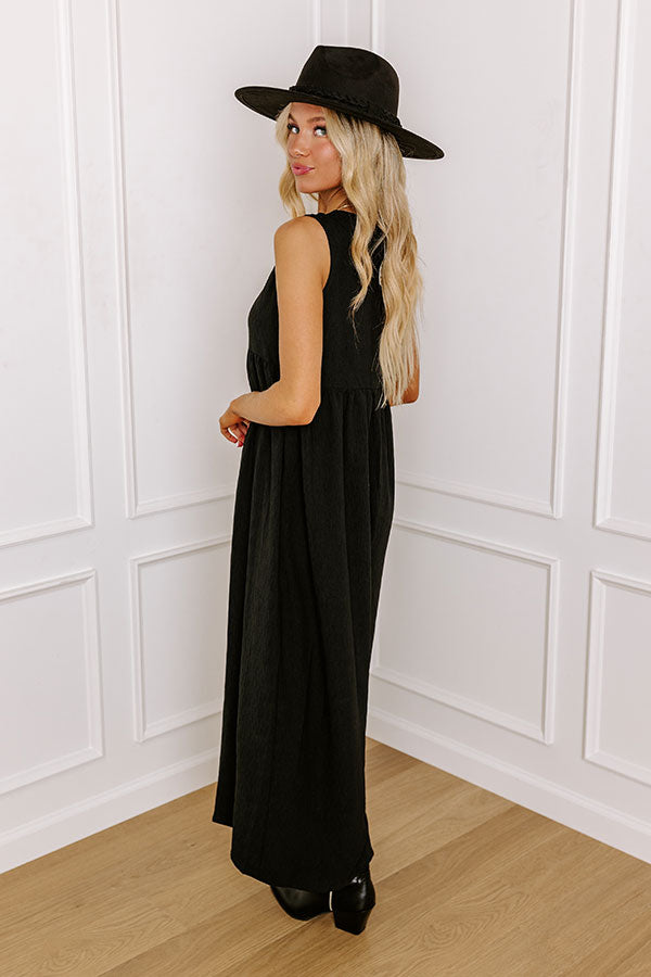 Fall Into Happiness Jumpsuit in Black Image - 5