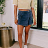 The Meena Denim Skort In Medium Wash Image - 1