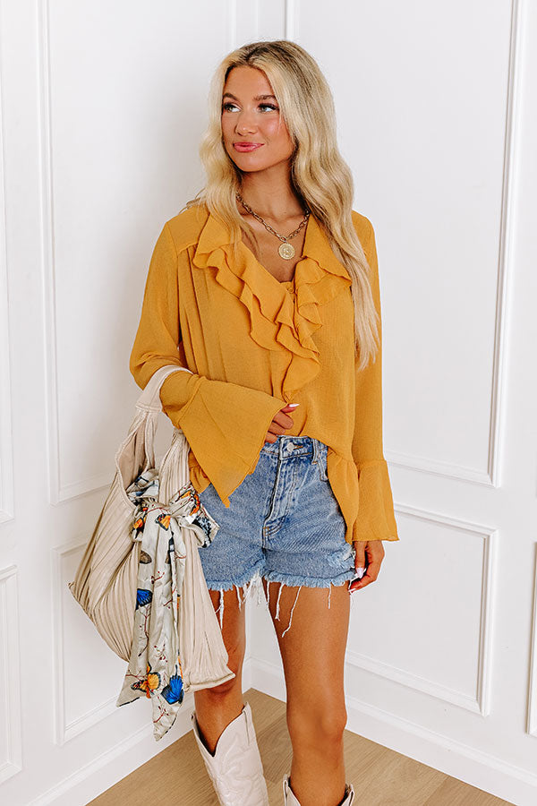 Positive Affirmation Shift Top In Marigold Image - 1