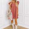 Town Square Kisses Shift Dress In Rustic Rose Image - 1
