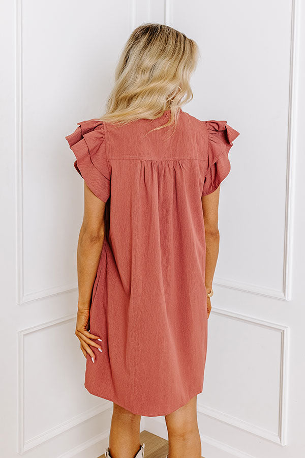 Town Square Kisses Shift Dress In Rustic Rose Image - 4