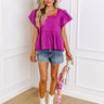 Endless Charisma Peplum Top in Orchid Image - 1