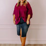 New To Town Shift Top In Berry Curves Image - 1