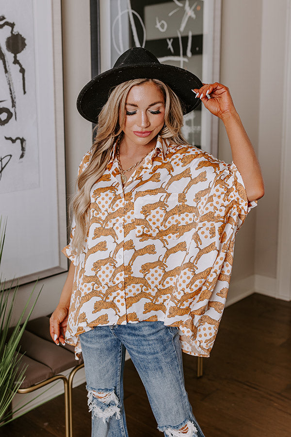 Fiercely In Love Oversized Button Up