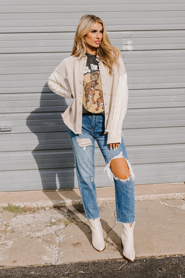 Karma Oversize Distressed Graphic Tee Image - 3