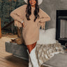 Fall Latte Fringe Sweater Dress in Iced Latte Image - 1