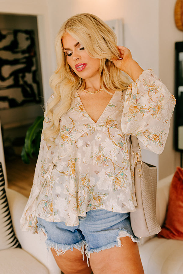 Sweetest Anticipation Floral Top Curves