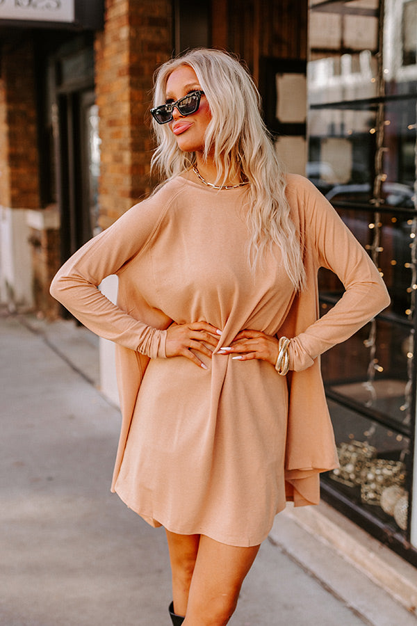 New Chapter Tunic Dress In Iced Latte