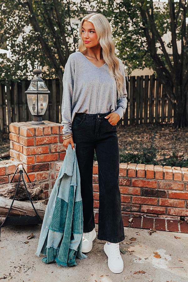 Fall Latte Shift Sweater in Grey – Impressions Online Boutique