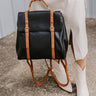 Punctual And Perfect Faux Leather Backpack In Black Image - 1