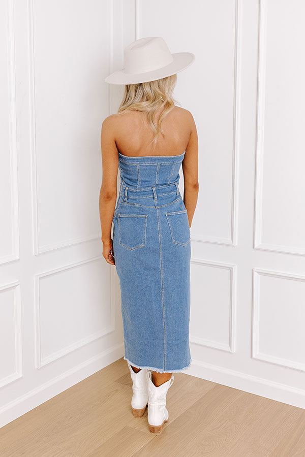 The Donatella Denim Midi Image - 4