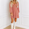 All The Sway Lace Mini Dress In Rustic Rose Image - 1