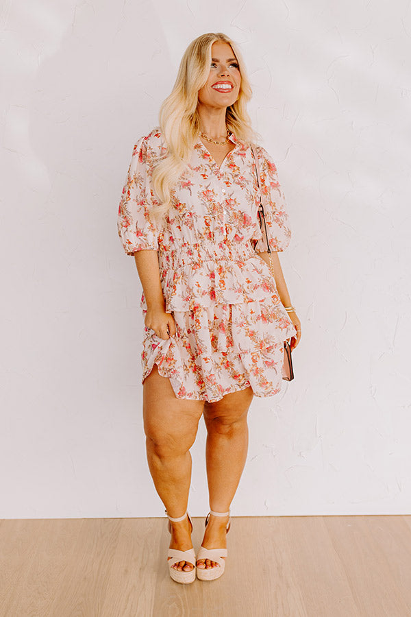 Feel The Romance Floral Mini Dress Curves Image - 2